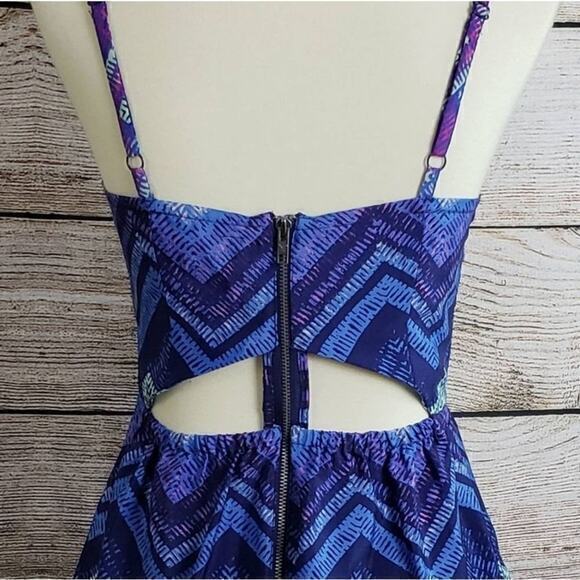 American Eagle Outfitters Women's Chevron Sweetheart Sundress Blue Size 0 - Picture 4 of 4
